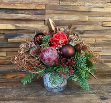 Afbeelding in Gallery-weergave laden, Fidrio vaas met rood en brons