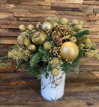 Afbeelding in Gallery-weergave laden, Fidrio vaas met goud bloemstuk