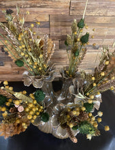 Afbeelding in Gallery-weergave laden, Bloem keramieken vaas met droogbloemen