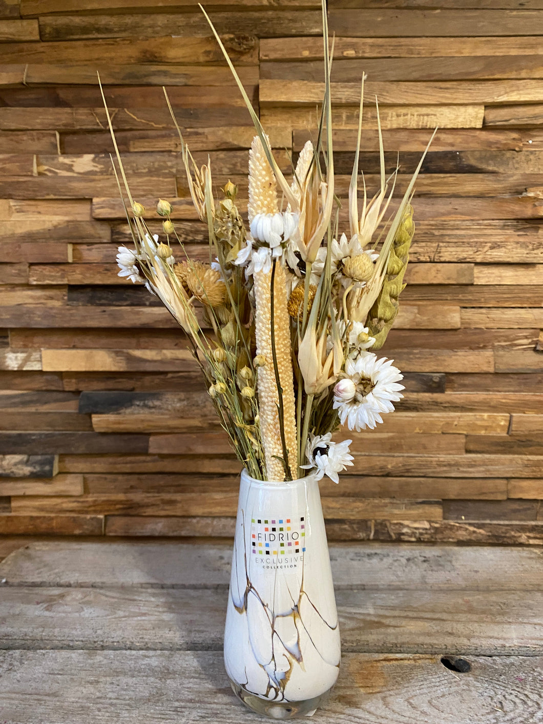 Fidrio vaas small met droogboeket