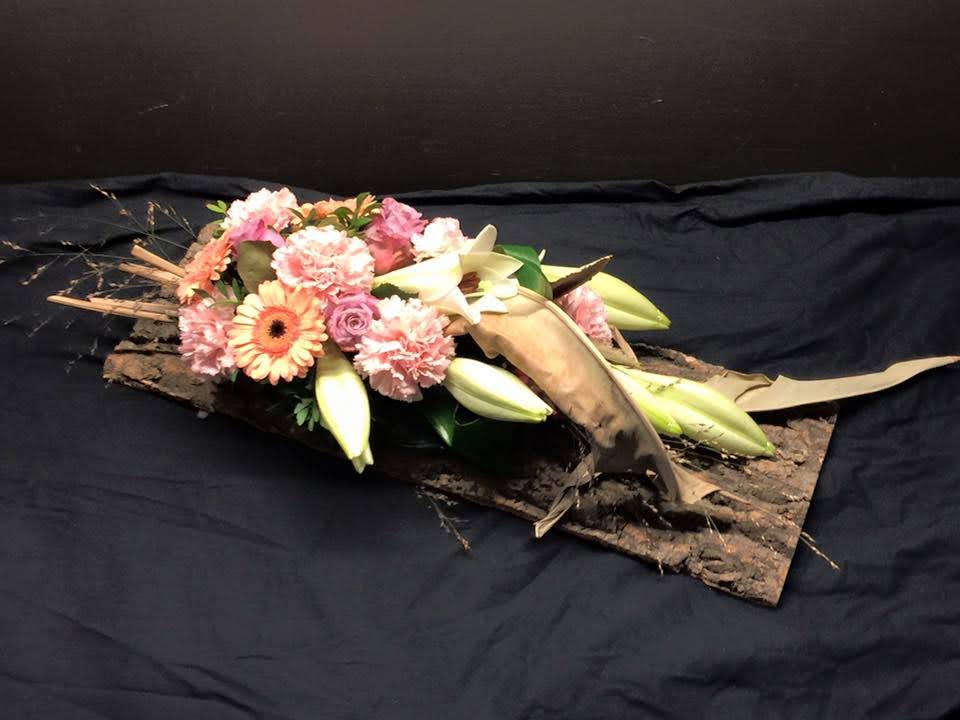 Rouwwerk - Langwerpig roze tinten
