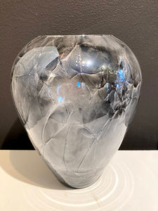 Zwart , grijze ,Fidrio Vaas (Large)