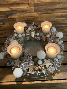 Adventskrans wit
