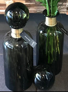 Smalle Groen bruin gevlekte Vaas (Medium)